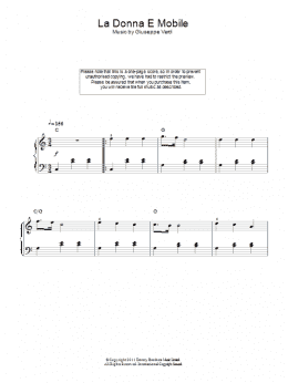 page one of La Donna E Mobile (Easy Piano)