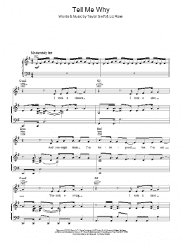 page one of Tell Me Why (Piano, Vocal & Guitar Chords)