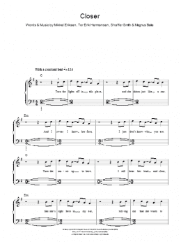 page one of Closer (Easy Piano)