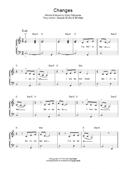 page one of Changes (Easy Piano)