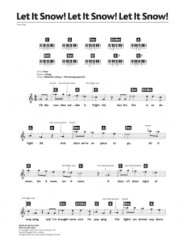 page one of Let It Snow! Let It Snow! Let It Snow! (Piano Chords/Lyrics)