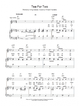 page one of Tea For Two (from No, No, Nanette) (Piano, Vocal & Guitar Chords)