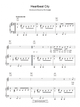 page one of Heartbeat City (Piano, Vocal & Guitar Chords)