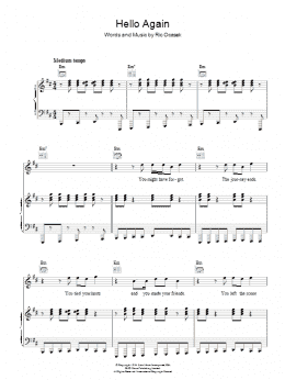 page one of Hello Again (Piano, Vocal & Guitar Chords)