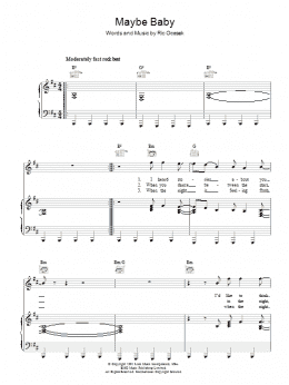 page one of Maybe Baby (Piano, Vocal & Guitar Chords)