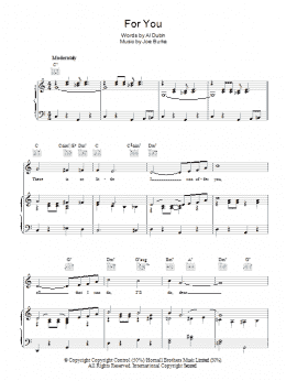 page one of For You (Piano, Vocal & Guitar Chords)