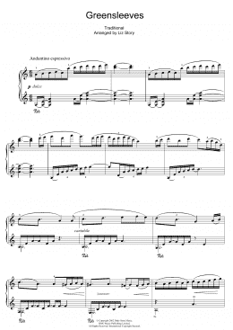 page one of Greensleeves (Piano Solo)