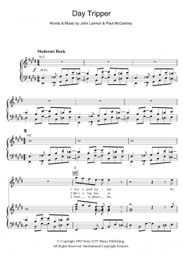 page one of Day Tripper (Piano, Vocal & Guitar Chords)