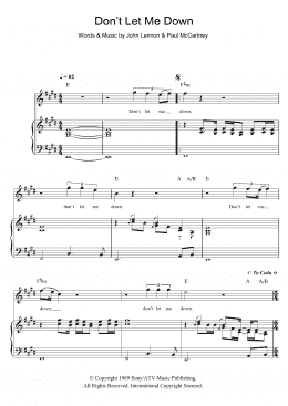 page one of Don't Let Me Down (Piano, Vocal & Guitar Chords)