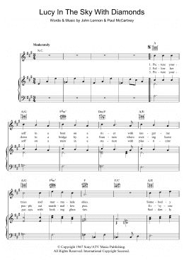 page one of Lucy In The Sky With Diamonds (Piano, Vocal & Guitar Chords)