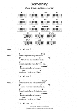 page one of Something (Piano Chords/Lyrics)