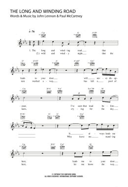 page one of The Long And Winding Road (Lead Sheet / Fake Book)