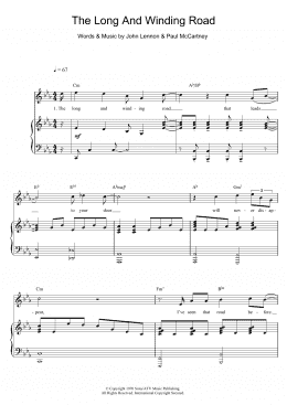 page one of The Long And Winding Road (Piano, Vocal & Guitar Chords)