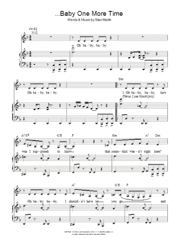 page one of ...Baby One More Time (Piano & Vocal)