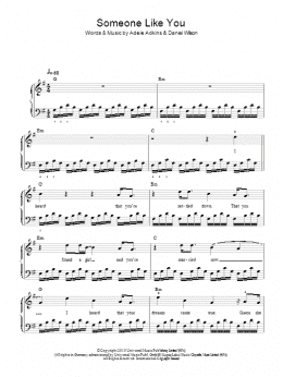 page one of Someone Like You (Easy Piano)