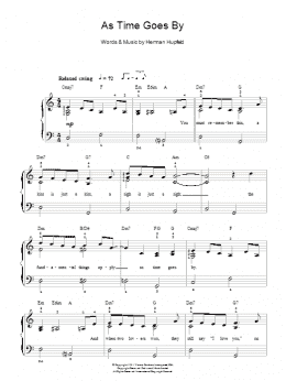 page one of As Time Goes By (Easy Piano)