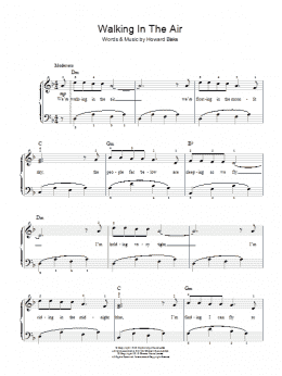 page one of Walking In The Air (theme from The Snowman) (Easy Piano)