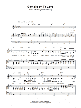 page one of Somebody To Love (Piano, Vocal & Guitar Chords)