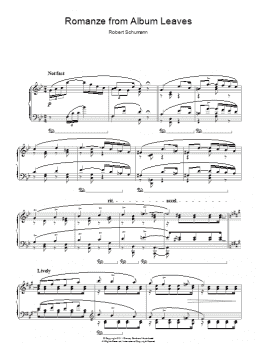 page one of Romanze from Album Leaves (Piano Solo)