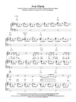 page one of Ave Maria (Piano, Vocal & Guitar Chords)