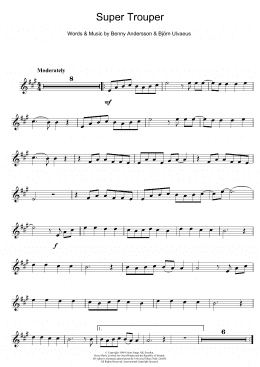 page one of Super Trouper (Alto Sax Solo)