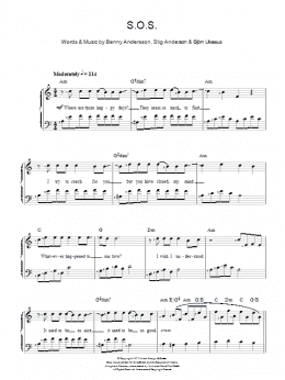 page one of S.O.S. (Piano & Vocal)