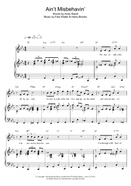 page one of Ain't Misbehavin' (Piano, Vocal & Guitar Chords (Right-Hand Melody))