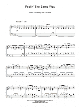 page one of Feelin' The Same Way (Piano Solo)