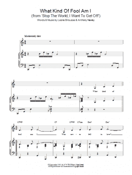 page one of What Kind Of Fool Am I (Piano, Vocal & Guitar Chords)