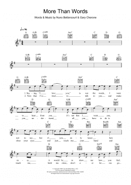 page one of More Than Words (Lead Sheet / Fake Book)