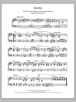 page one of Sunny (Piano Solo)