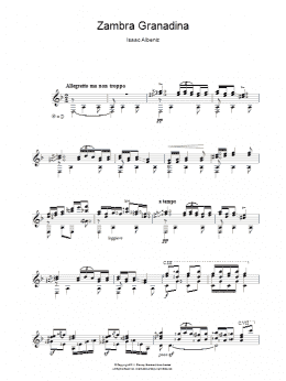 page one of Zambra Granadina (Easy Guitar)