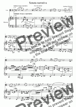 page one of Viola Sonata "Sonata narrativa"