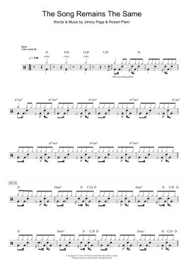 page one of The Song Remains The Same (Drums)