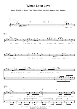 page one of Whole Lotta Love (Drums)