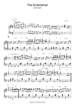 page one of The Entertainer (Piano Solo)