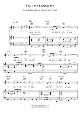 page one of You Don't Know Me (Piano, Vocal & Guitar Chords)