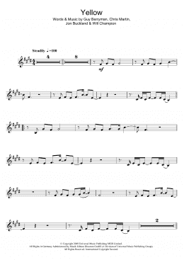 page one of Yellow (Clarinet Solo)