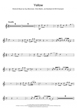 page one of Yellow (Flute Solo)