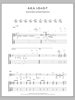 page one of A.K.A. I-D-I-O-T (Guitar Tab)