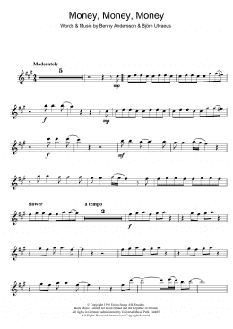 page one of Money, Money, Money (Alto Sax Solo)