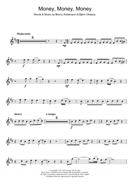 page one of Money, Money, Money (Clarinet Solo)