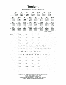 page one of Tonight (Guitar Chords/Lyrics)