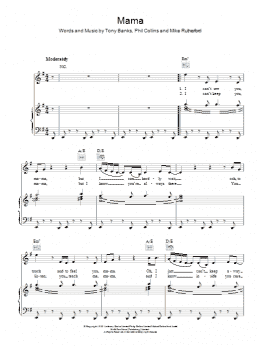 page one of Mama (Piano, Vocal & Guitar Chords)