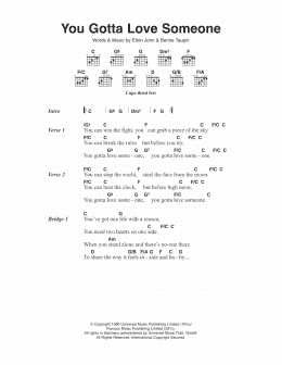 page one of You Gotta Love Someone (Guitar Chords/Lyrics)