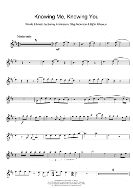 page one of Knowing Me, Knowing You (Alto Sax Solo)