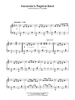 page one of Alexander's Ragtime Band (Piano Solo)