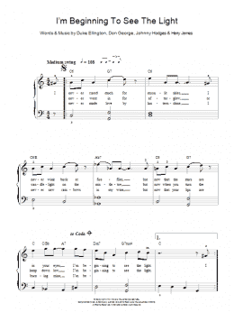 page one of I'm Beginning To See The Light (Easy Piano)