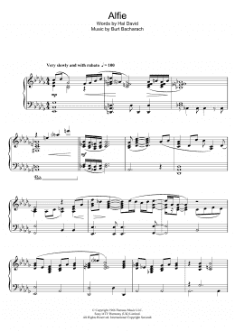 page one of Alfie (Piano Solo)