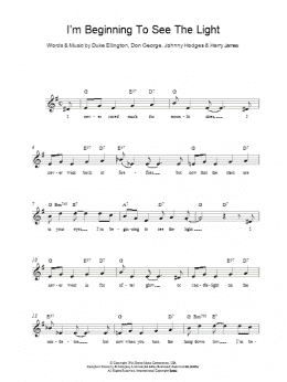 page one of I'm Beginning To See The Light (Lead Sheet / Fake Book)